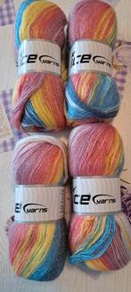 Iceyarns Angora Verloopgaren - 4 Bollen, Hobby en Vrije tijd, Breien en Haken, Ophalen of Verzenden, Nieuw, Breien of Haken, Wol of Garen