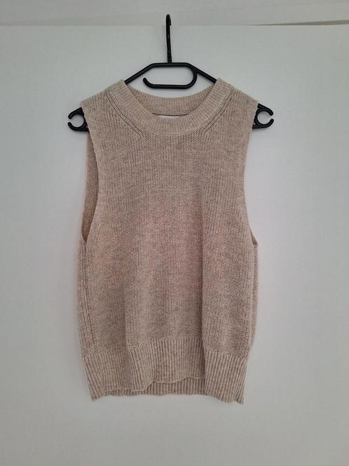 Beige mouwloze gilet top ONLY -maat XS 34, Kleding | Dames, Tops, Gedragen, Maat 34 (XS) of kleiner, Beige, Zonder mouw, Ophalen of Verzenden