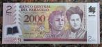 Bankbiljet Paraguay 2000 Guarani 2023 UNC, Postzegels en Munten, Munten en Bankbiljetten | Verzamelingen, Ophalen of Verzenden