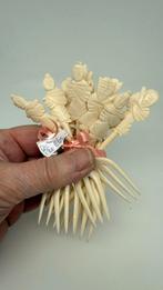 12 Oude benen gave vorkjes lengte: 12-14 cm., Antiek en Kunst, Antiek | Bestek, Verzenden