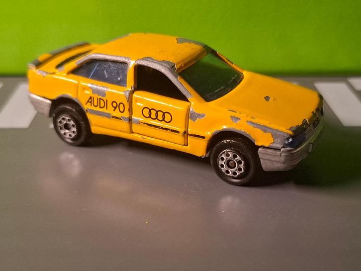 Majorette 239 - Audi 90 [geel] 1/60, Hobby en Vrije tijd, Modelauto's | Overige schalen, Gebruikt, Auto, Ophalen of Verzenden