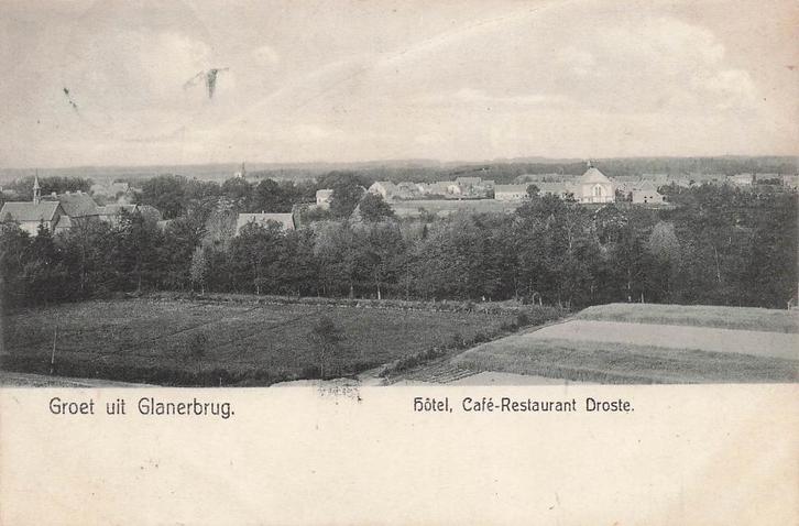 AY694 Glanerbrug bij Enschede Hotel Droste 1908, Verzamelen, Ansichtkaarten | Nederland, Gelopen, Overijssel, Voor 1920, Verzenden