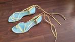 Puma sandaaltje turquoise met enkelkoorden maat 40, Overige kleuren, Puma, Zo goed als nieuw, Sandalen of Muiltjes