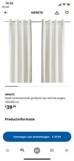 Merete gordijnen IKEA, Ophalen of Verzenden, Zo goed als nieuw, Wit, 100 tot 150 cm