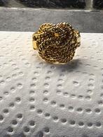 Gouden mattenklopper ring 14 karaat, Sieraden, Tassen en Uiterlijk, Ophalen, 20 of groter, Zo goed als nieuw, Dame of Heer