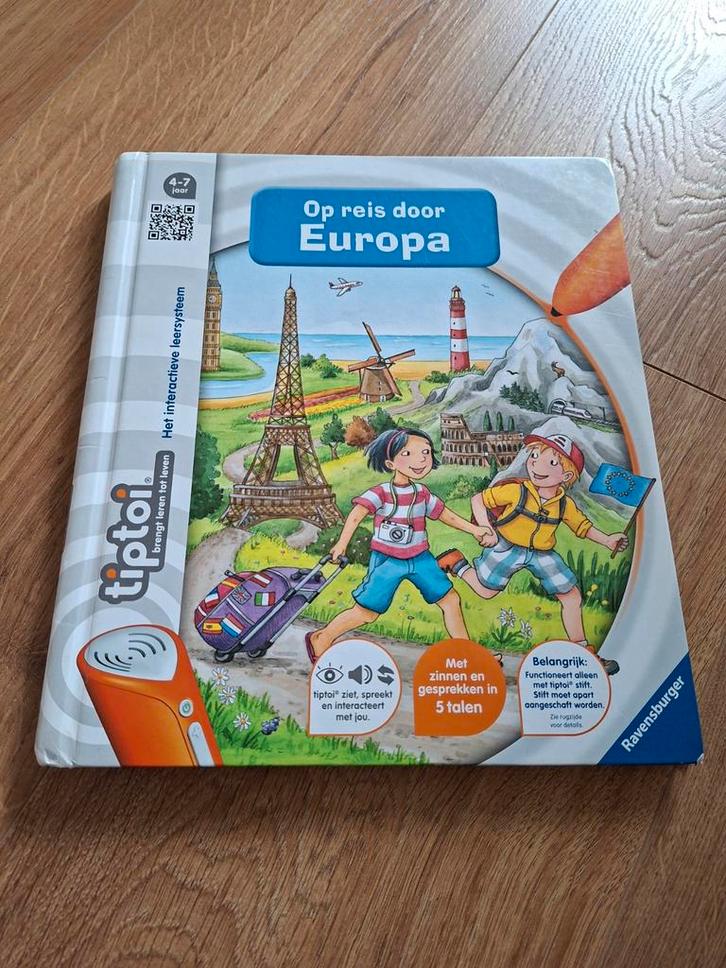 Tiptoi Op Reis door Europa - Leerzaam!, Kinderen en Baby's, Speelgoed | Educatief en Creatief, Gebruikt, Taal en Lezen, Ontdekken