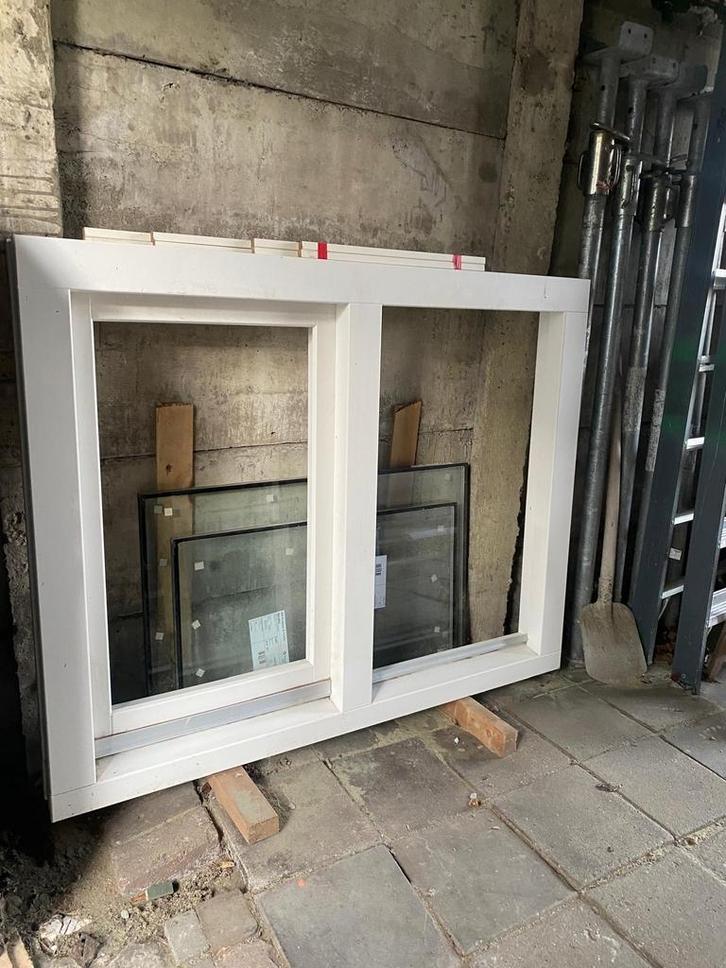 Draaikiep kozijn 1450x1150 met HR++ glas, Doe-het-zelf en Verbouw, Kozijnen en Schuifpuien, Nieuw, Raamkozijn, Hout, 75 tot 150 cm