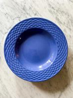 4x vintage diepe borden blauw / paars, Huis en Inrichting, Keuken | Servies, Gebruikt, Keramiek, Ophalen of Verzenden, Bord(en)