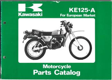 Kawasaki KE125 A parts list (706p) motor beschikbaar voor biedingen