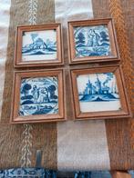 4 Antieke 18 e eeuwse tegeltjes + antiek., Antiek en Kunst, Antiek | Wandborden en Tegels, Ophalen