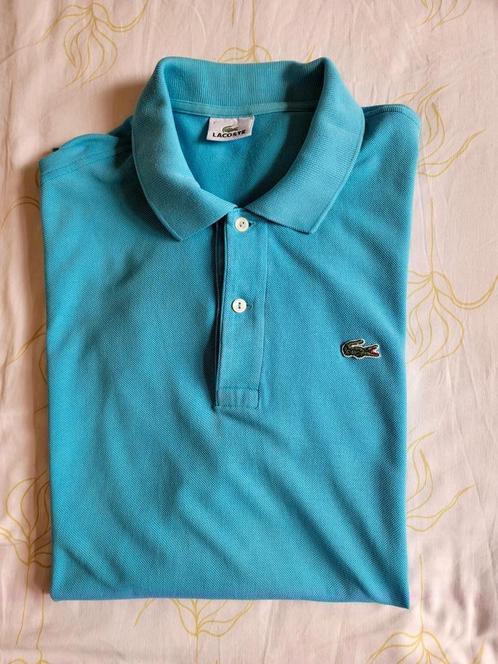 Super mooie, originele, hemelsblauwe Lacoste polo XXL, Fr.7, Kleding | Heren, Polo's, Zo goed als nieuw, Overige maten, Blauw
