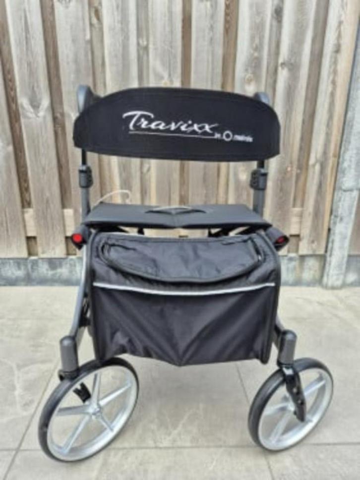 Travixx Deluxe Rollator antraciet S z.g.a.n, Diversen, Rollators, Zo goed als nieuw, Lichtgewicht, Opvouwbaar, Ophalen