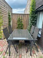 Tuinset met 4 stoelen, Ophalen, 4 zitplaatsen, Gebruikt, Eettafel