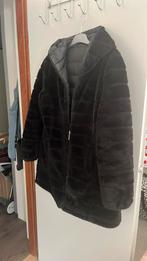 Warme jas zwart met bond 2 kanten draagbaar XL, Ophalen of Verzenden, Zo goed als nieuw, Maat 46/48 (XL) of groter, Zwart