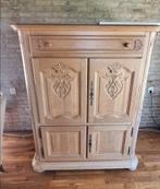 Zware Eiken TV Kast met Inliggende Deuren, Ophalen, Gebruikt, 100 tot 150 cm, 100 tot 150 cm