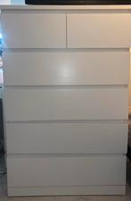 IKEA MALM ladekast (wit, 6 lades)., Huis en Inrichting, Kunststof, Gebruikt, 100 tot 150 cm, Met lade(s)