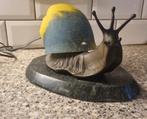Art deco bronze lamp slak met schelp, Ophalen of Verzenden, Brons