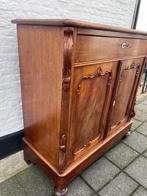 antiek mahonie kastje met lade, 96 cm breed, 100 cm hoog, Huis en Inrichting, De doofpot, 100 tot 150 cm, Ophalen of Verzenden