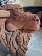 Houten Stierenkop Wanddecoratie, Antiek en Kunst, Kunst | Beelden en Houtsnijwerken, Ophalen of Verzenden