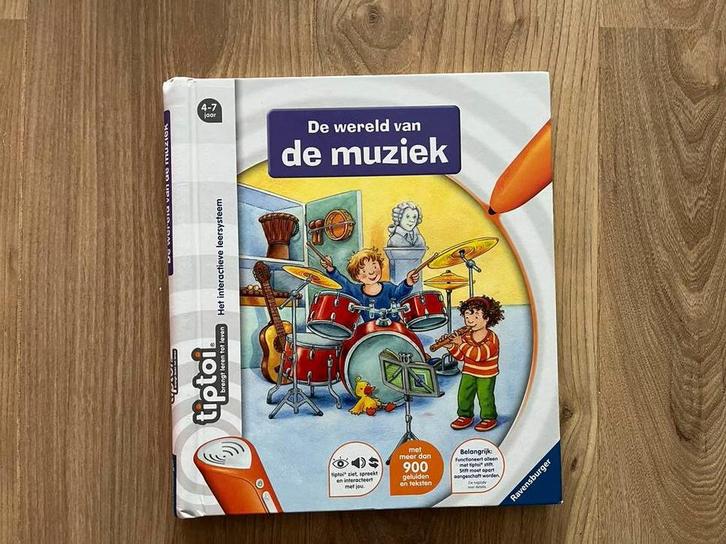 Tiptoi Boek: De Wereld van de Muziek - Interactief Leerboek, Boeken, Kinderboeken | Baby's en Peuters, Zo goed als nieuw, 3 tot 4 jaar