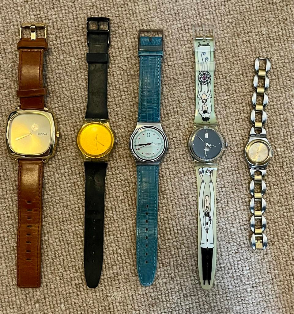 Swatch & Nixon Horloges - Zeist, Ophalen, Overige materialen, Leer, Polshorloge