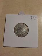 Zilveren 1/2 Gulden 1919 Wilhelmina - Zeer Fraai, ½ gulden, Zilver, Ophalen of Verzenden, Koningin Wilhelmina