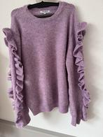Lila trui volants rouches one size, Ophalen of Verzenden, Zo goed als nieuw, Maat 38/40 (M), Paars