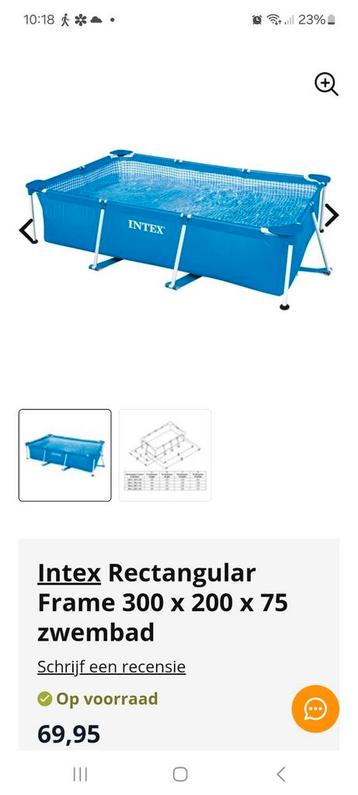 Intex 200x300 cm beschikbaar voor biedingen