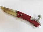 Vintage Gerber Hinderer Rescue Red handle knife with multi t, Nieuw