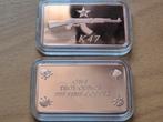 Sovjet-Unie: 1 oz AK 47 Copper Bar. Koperbaar. Puur koper., Ophalen of Verzenden, Koper