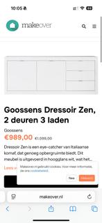 Goossens Zen Dressoir - 2 deuren, 3 laden, Ophalen, Overige materialen, Gebruikt, 150 tot 200 cm