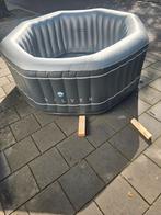 NetSpa Zilver Jacuzzi Compleet, Tuin en Terras, Bubbelbaden en Hottubs, Ophalen, Zo goed als nieuw, Afdekzeil, Opblaasbaar