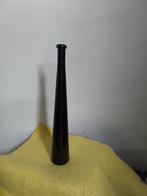 3400) mooie slanke zwarte fles hoog 28cm, Overige kleuren, Ophalen of Verzenden, Minder dan 50 cm, Glas
