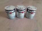 Te koop 3 x nieuwe Rambo verf Helm groen vintage, Ophalen, Nieuw, Verf, Minder dan 5 liter