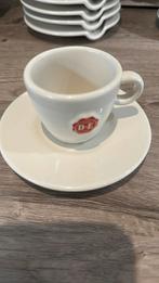 Douwe Egberts espresso kop en schotel (6 stuks), Huis en Inrichting, Ophalen of Verzenden, Zo goed als nieuw, Overige stijlen