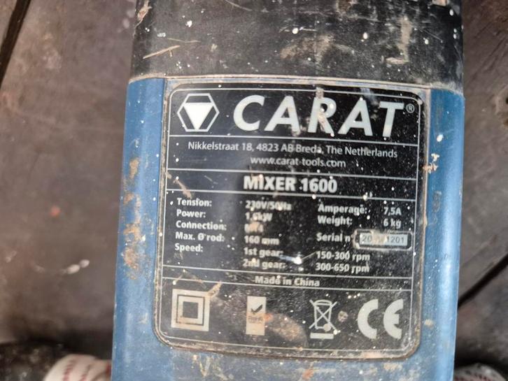 Carat mixer, Doe-het-zelf en Verbouw, Gereedschap | Handgereedschap, Ophalen of Verzenden