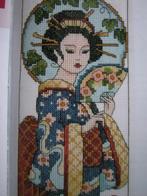 Borduurpatroon  Japanse vrouw  nr 6448, Verzenden, Nieuw, Handborduren, Patroon