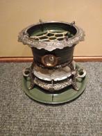 Donkergroen emaille 1pits petroleumstel Georg Haller, Ophalen of Verzenden
