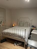 Bed Ikea Staal 140x200, Huis en Inrichting, Slaapkamer | Bedden, Ophalen, Gebruikt, Wit, 140 cm