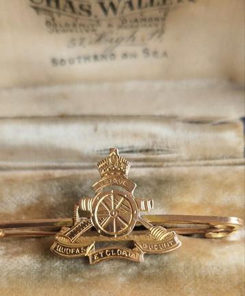 Royal Artillery 9k Sweetheart broche  beschikbaar voor biedingen
