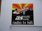 sticker Audio Sonic race auto retro groot vintage hifi radio, Verzamelen, Verzenden