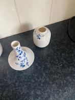 Delfts Blauw Vazenset - 2 stuks, Huis en Inrichting, Blauw, Aardewerk of Porselein, Ophalen of Verzenden, Zo goed als nieuw