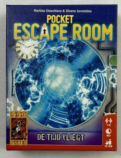 Pocket Escape Room De Tijd Vliegt 999 Games Compleet spel, Hobby en Vrije tijd, Gezelschapsspellen | Bordspellen, Zo goed als nieuw