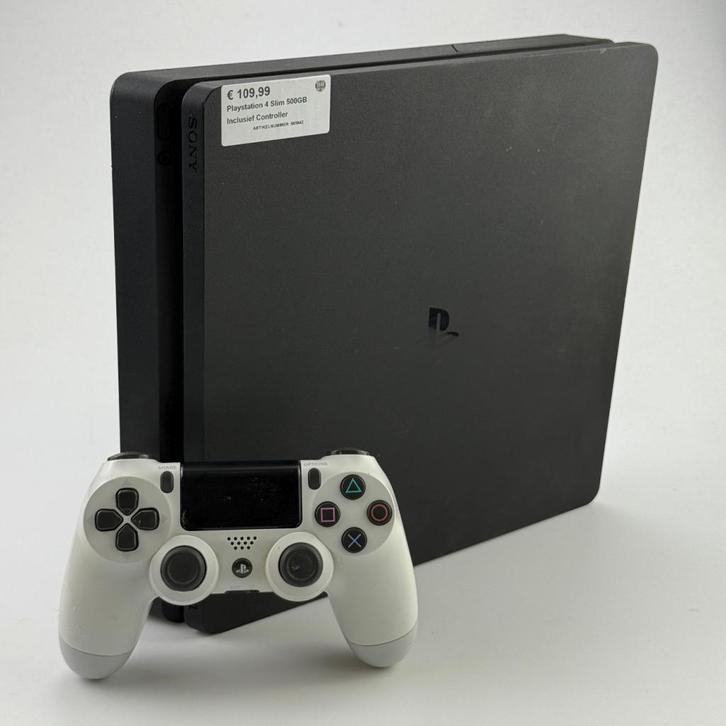 Playstation 4 Slim 500GB Inclusief Controller, Spelcomputers en Games, Games | Sony PlayStation 4, Zo goed als nieuw