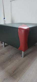 Grote poef van leer, Ophalen, Leer, Zo goed als nieuw, 50 tot 75 cm