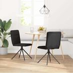 Eetkamerstoelen 2 st stof zwart, Ophalen of Verzenden, Nieuw, Twee