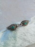 Mooie Smalle Zilveren Armband - 2 Drakenkoppen met Turkois, Verzenden, Zilver, Armband, Met edelsteen
