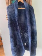 Blue denim lodge lang vest met wol, mouwloos mt s, Ophalen of Verzenden, Zo goed als nieuw, Blauw