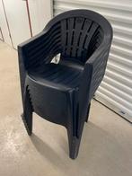 8 Jardin stapelbare tuinstoelen blauw, Ophalen, Zo goed als nieuw, Kunststof, Stapelbaar