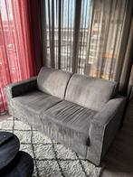 Mooie 2-zits bank van grijs ribstof - moet vandaag weg!, Ophalen, Gebruikt, Minder dan 75 cm, 150 tot 200 cm